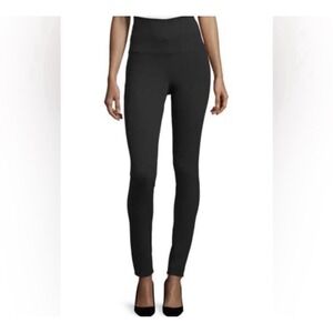 Veronica Beard Black High-Rise Ponte Back Zip Leggings Sz 6‎